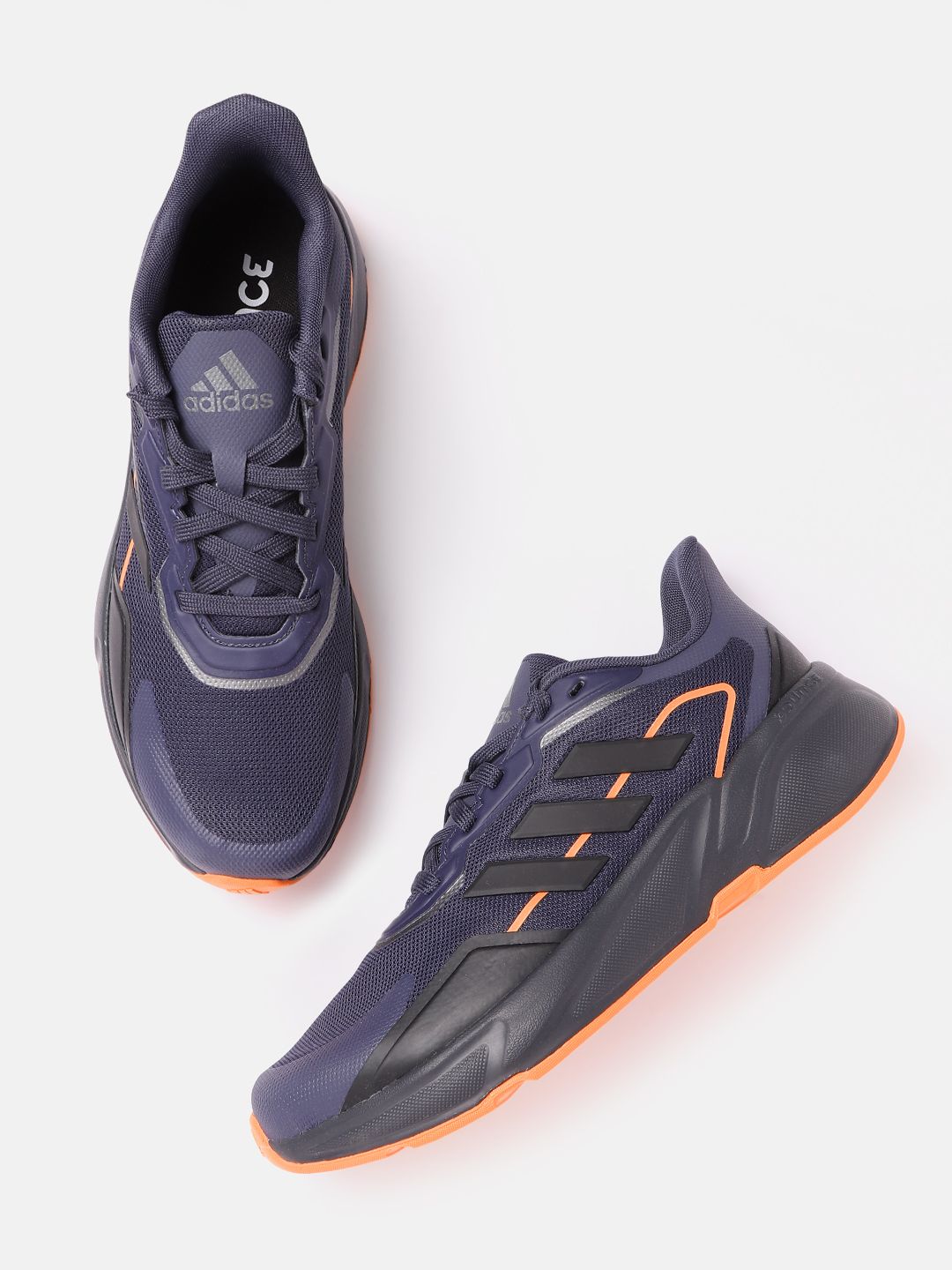 Buy ADIDAS Men Navy Blue & Black Woven Design Bounce Midsole