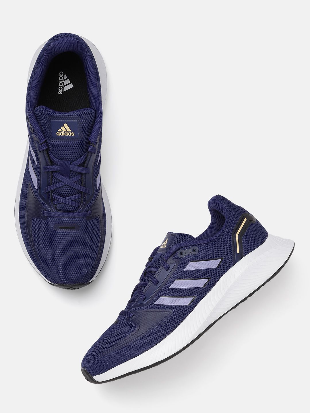 ADIDAS Women Blue & Purple Woven Design Runfalcon 2.0 Sustainable Running Shoes Price in India