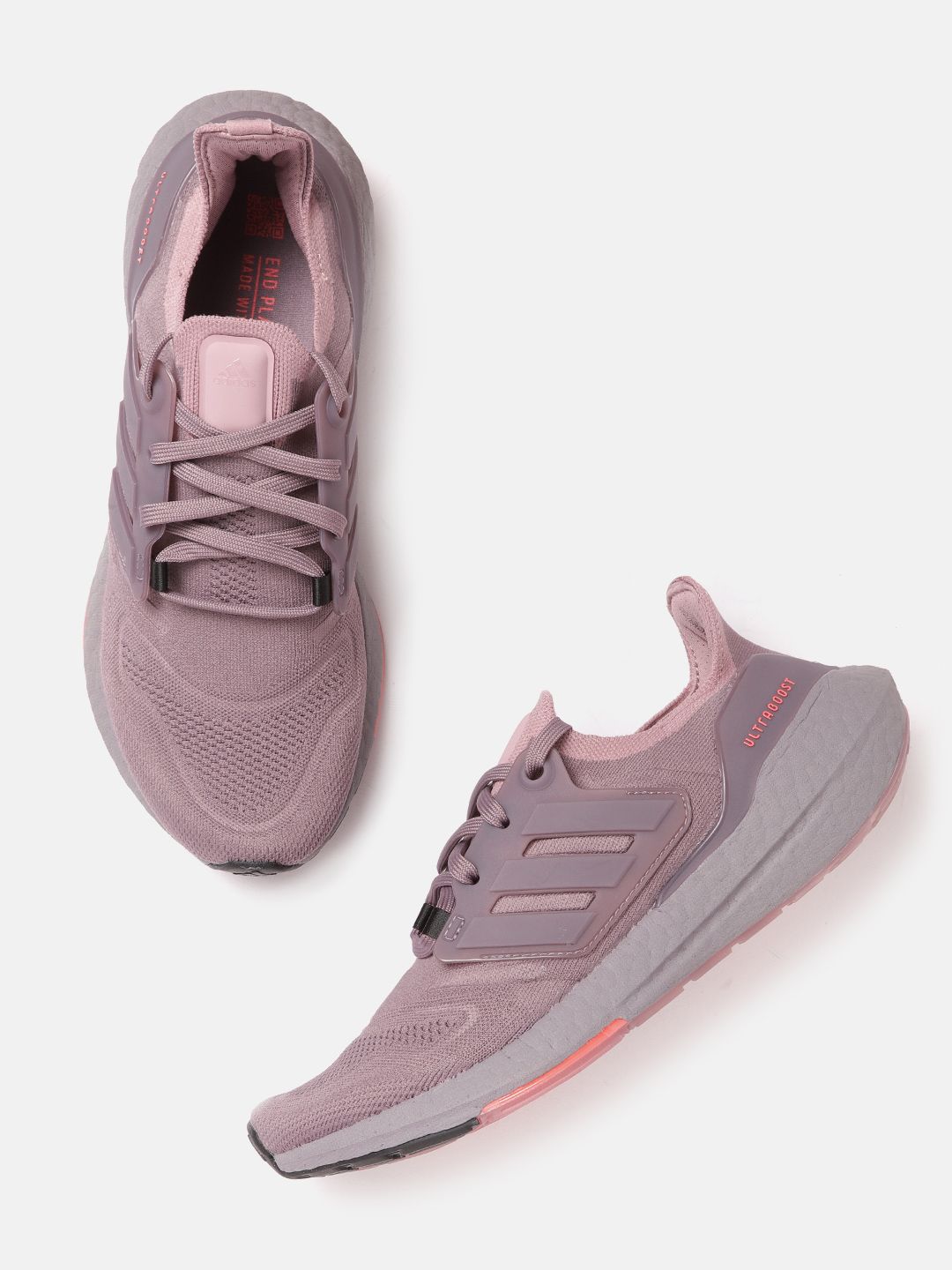 ADIDAS Women Mauve Woven Design Ultraboost 22 Running Shoes Price in India