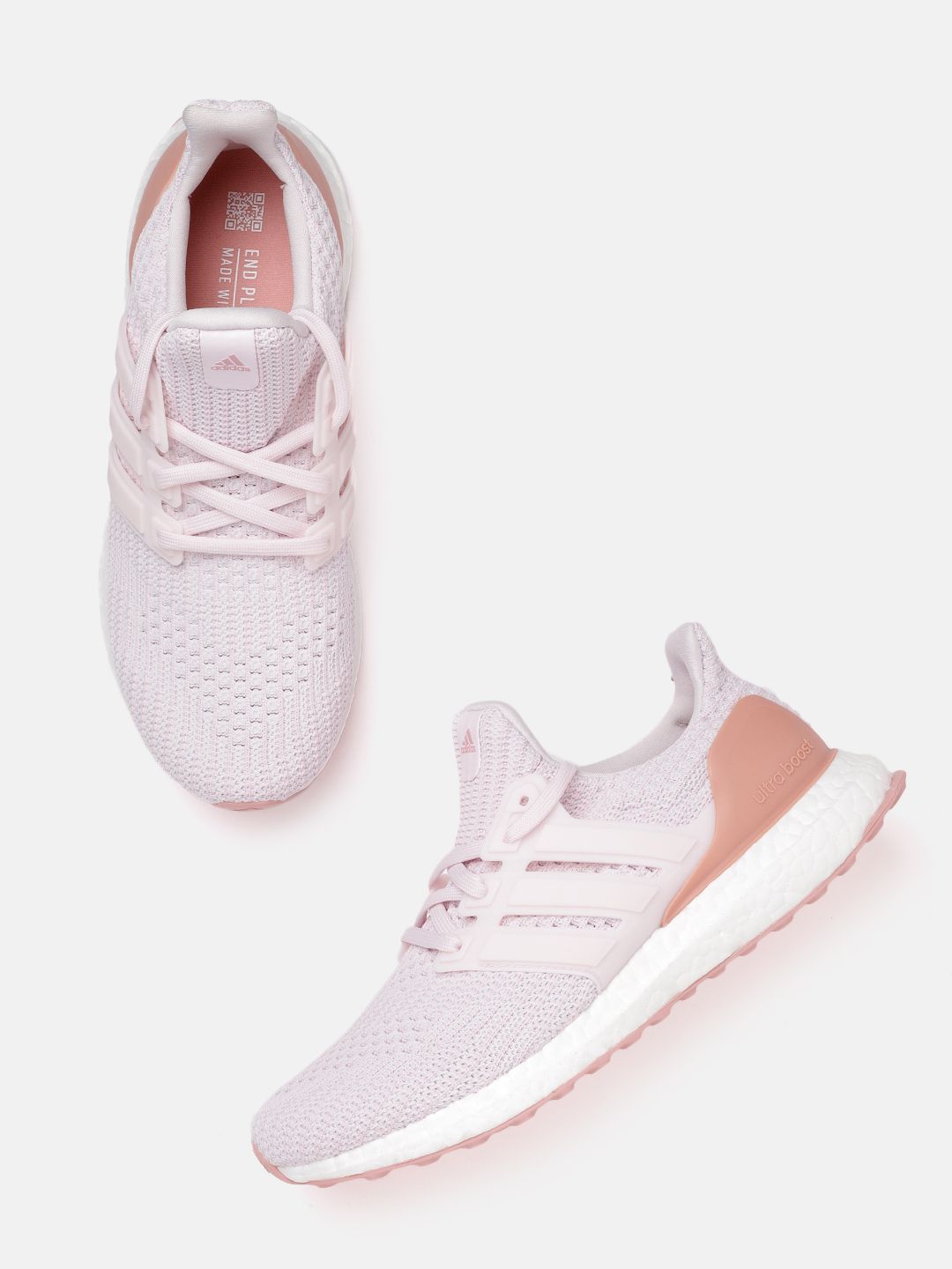 ADIDAS Women Peach-Coloured Woven Design Ultraboost 4.0 DNA Sustainable Running Shoes Price in India