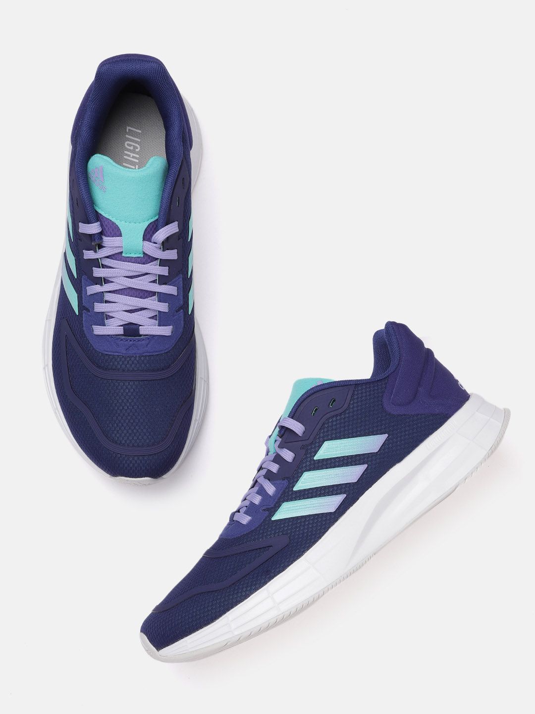 ADIDAS Women Navy Blue Woven Design Duramo SL 2.0 Sustainable Running Shoes Price in India