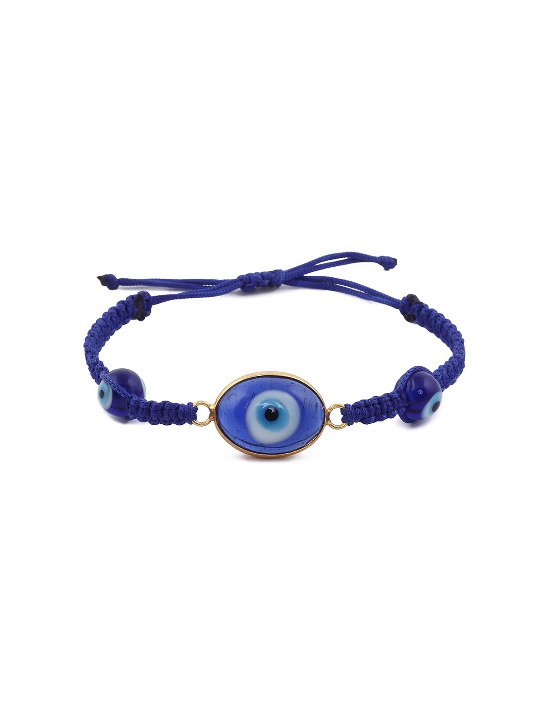 EL REGALO Unisex Blue & White Brass Handcrafted Charm Evil Eye Bracelet Price in India