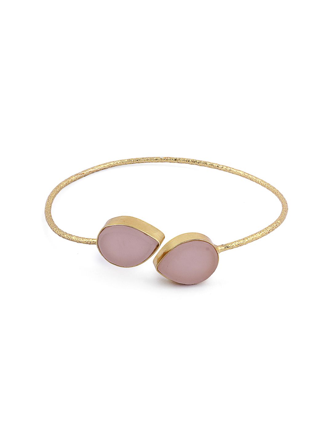 EL REGALO Women Pink & Gold-Toned Brass Cuff Bracelet Price in India