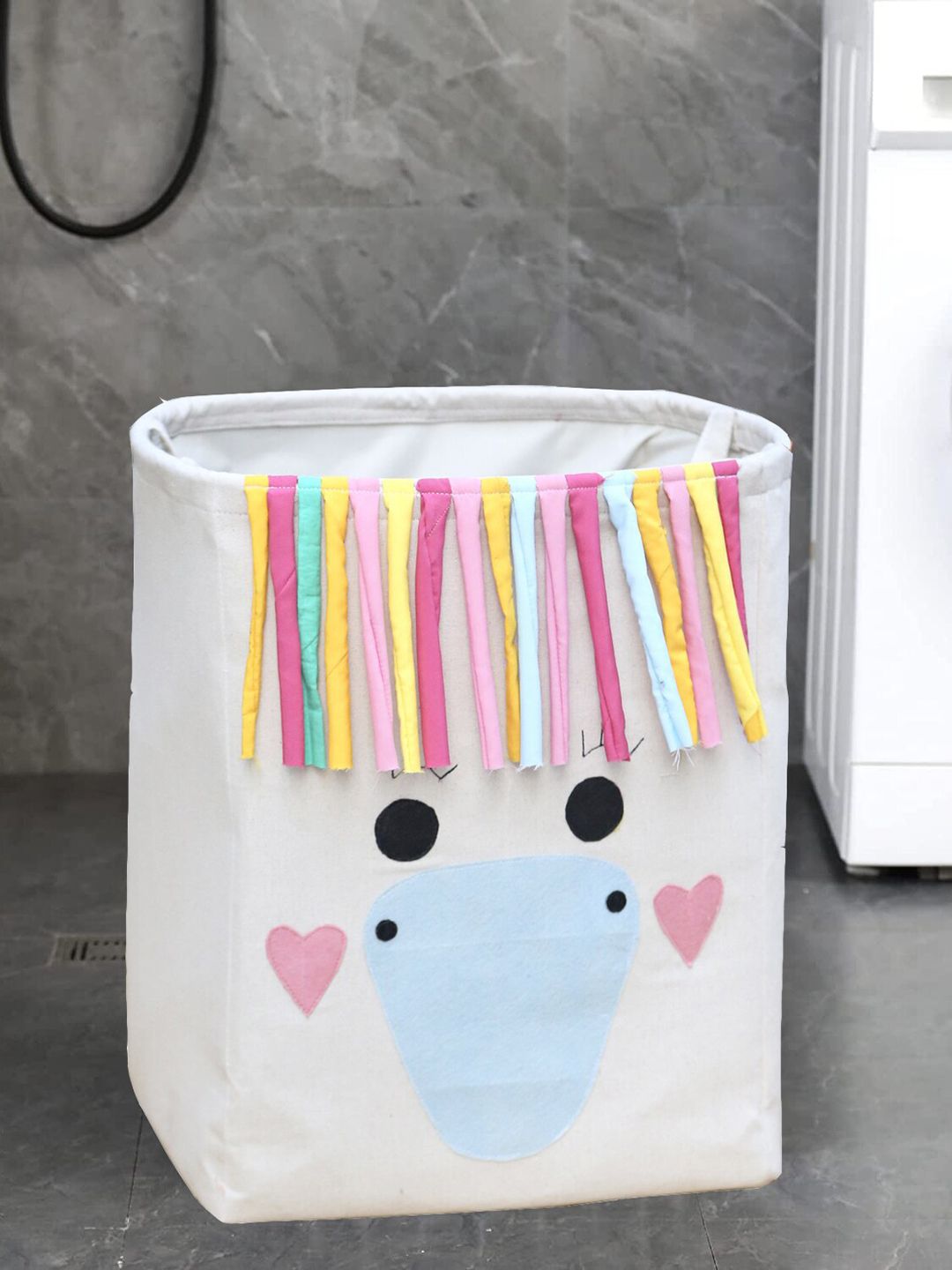 My Gift Booth Cream Printed Waterproof Laundry Bag Price in India