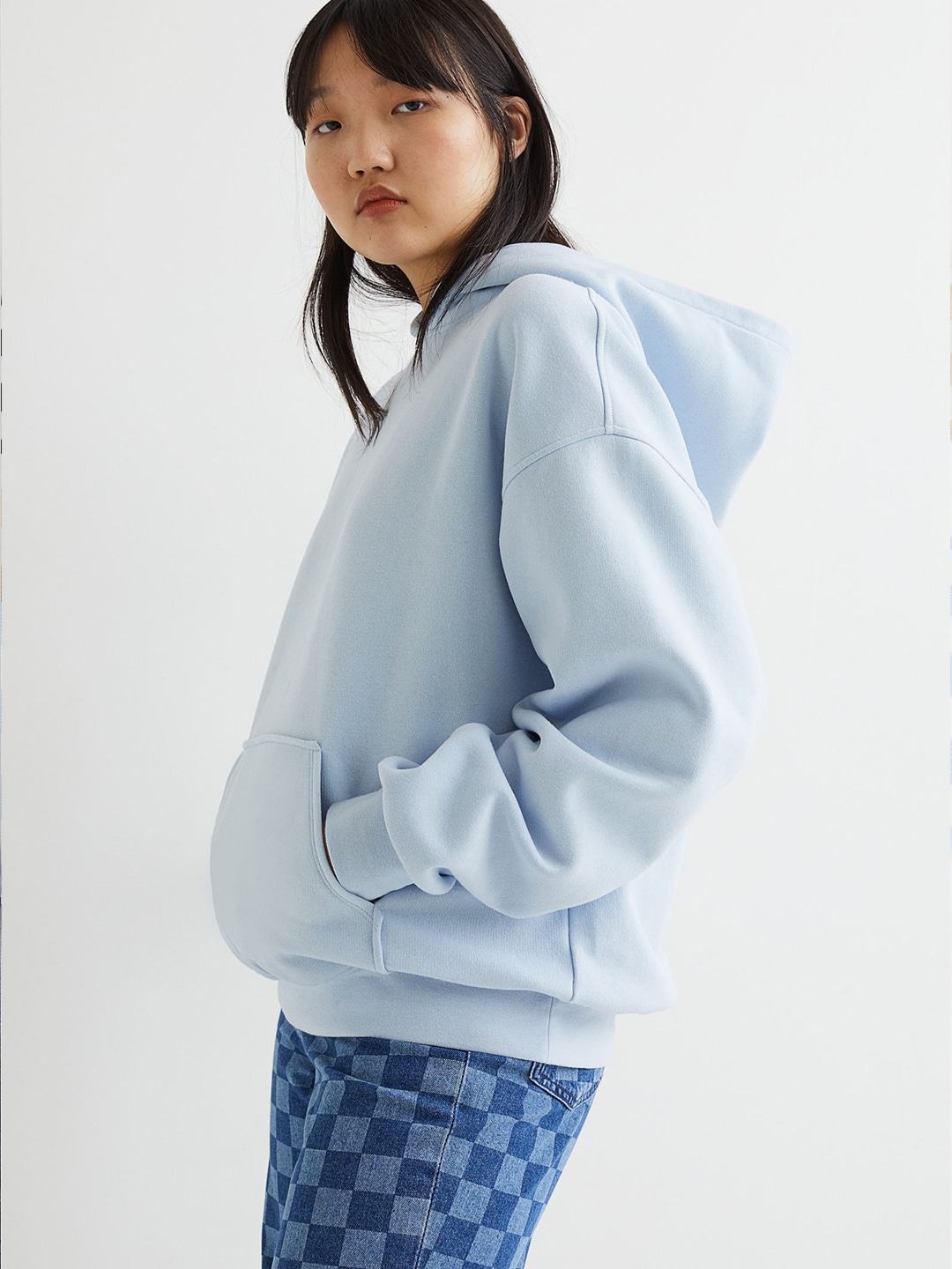 H&M Woman Blue Hoodie Price in India