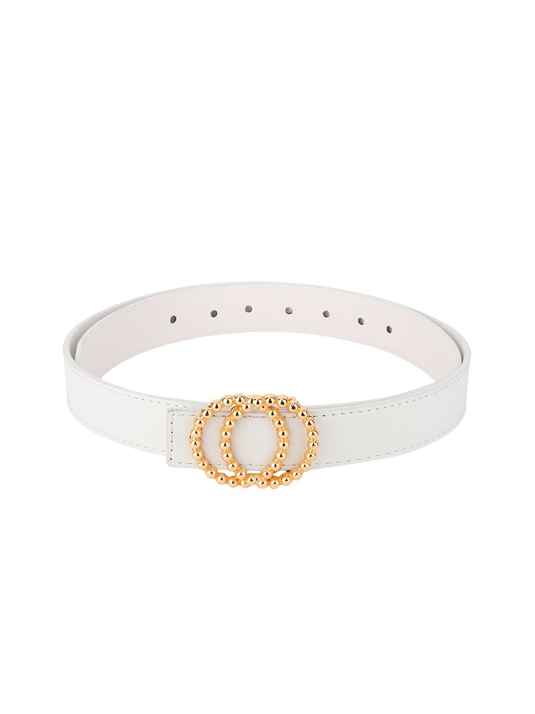 Kastner Women White & Gold Casual and Stylish Belt Price in India