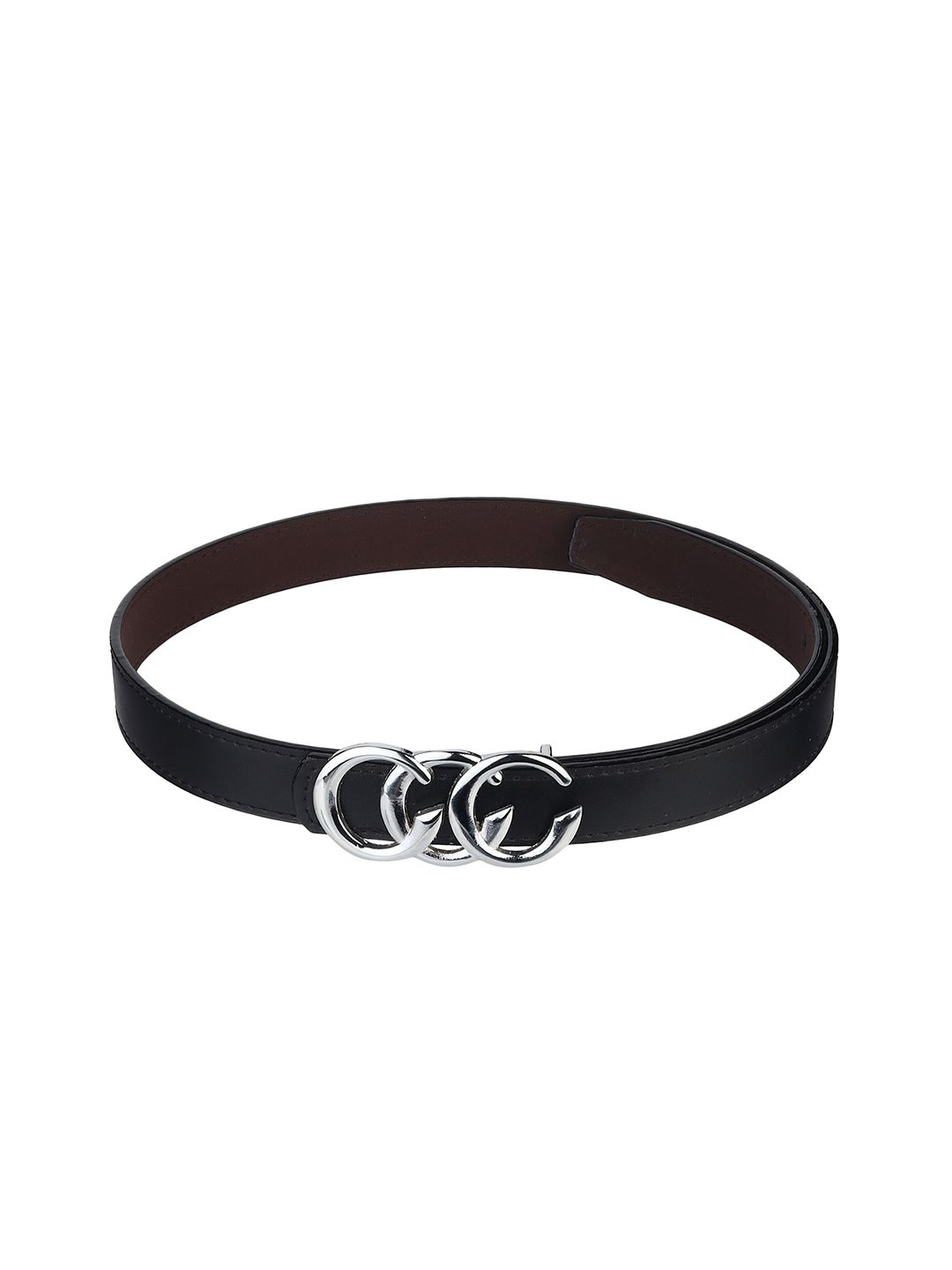 Kastner Women Black Solid Synthetic Leather Belt Price in India