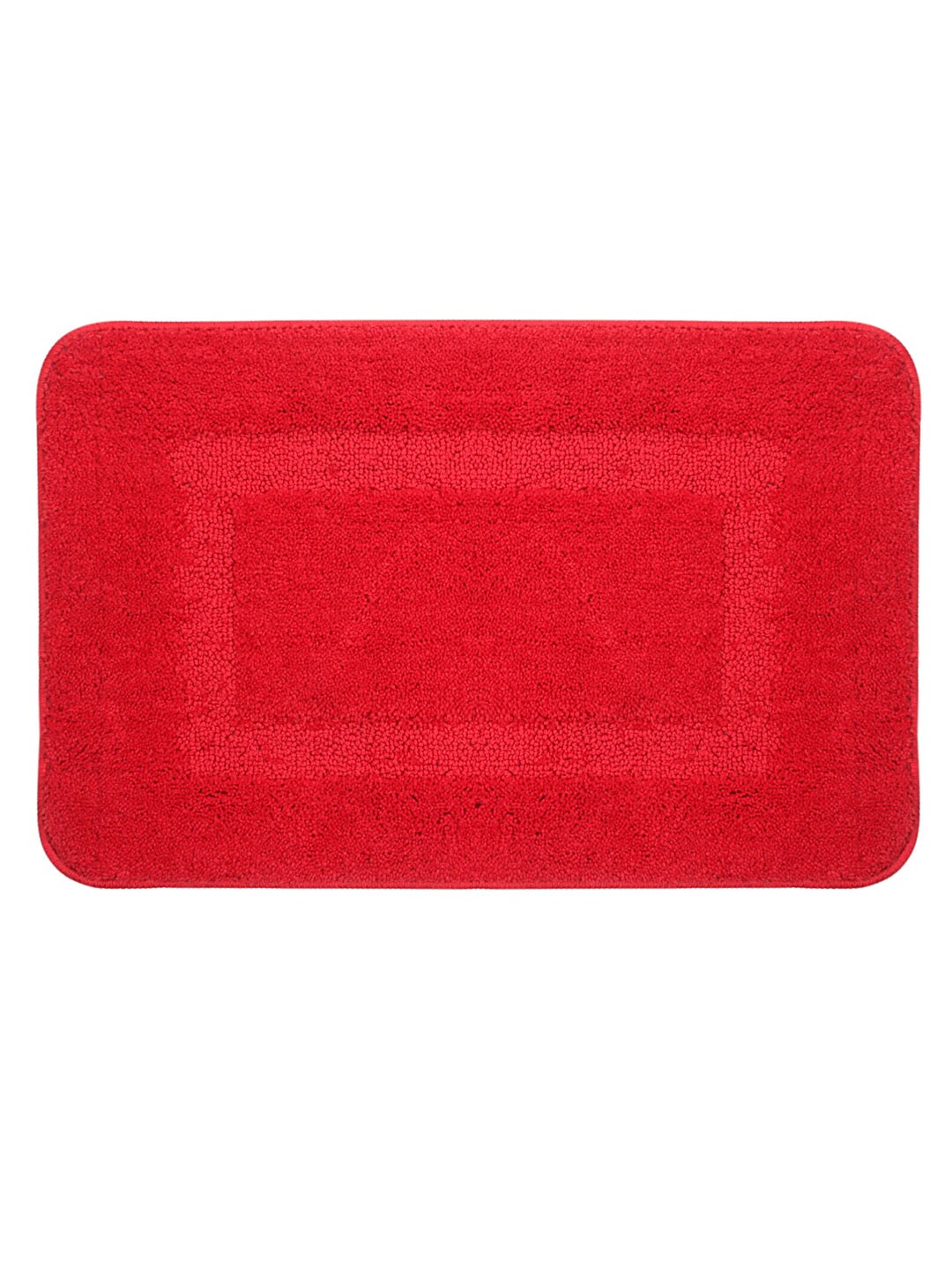 Saral Home Red Rectangular Bath Rug Price in India