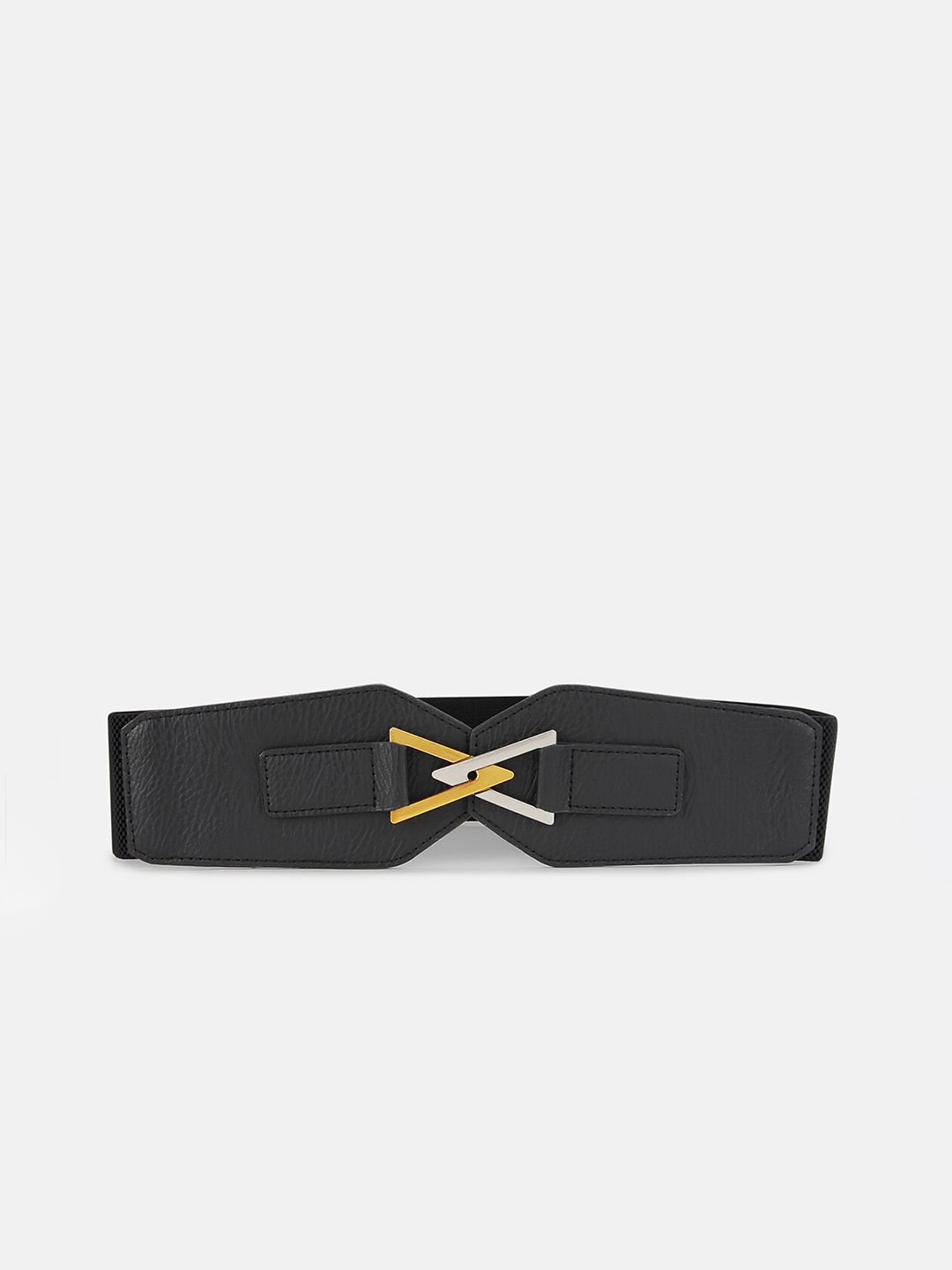Kazo Women Black Solid Stretchable Belts Price in India