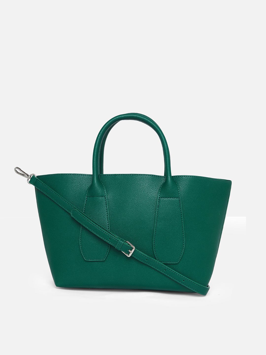 20Dresses Green PU Structured Handheld Bag Price in India