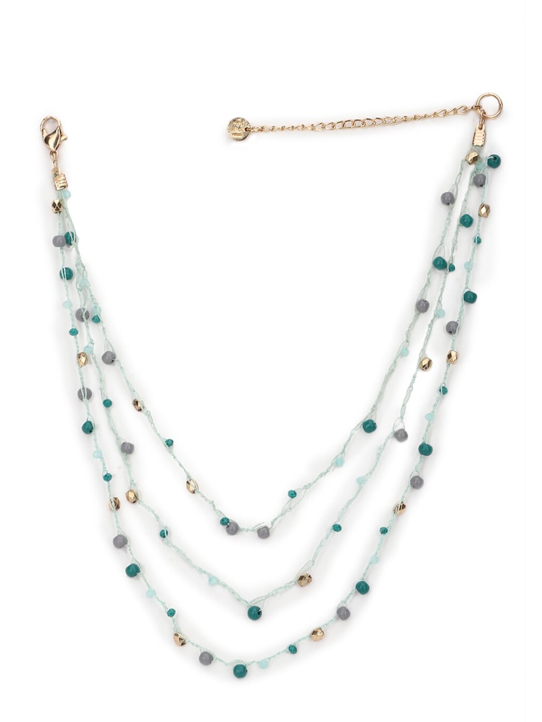 FOREVER 21 Blue & Grey Layered Necklace Price in India