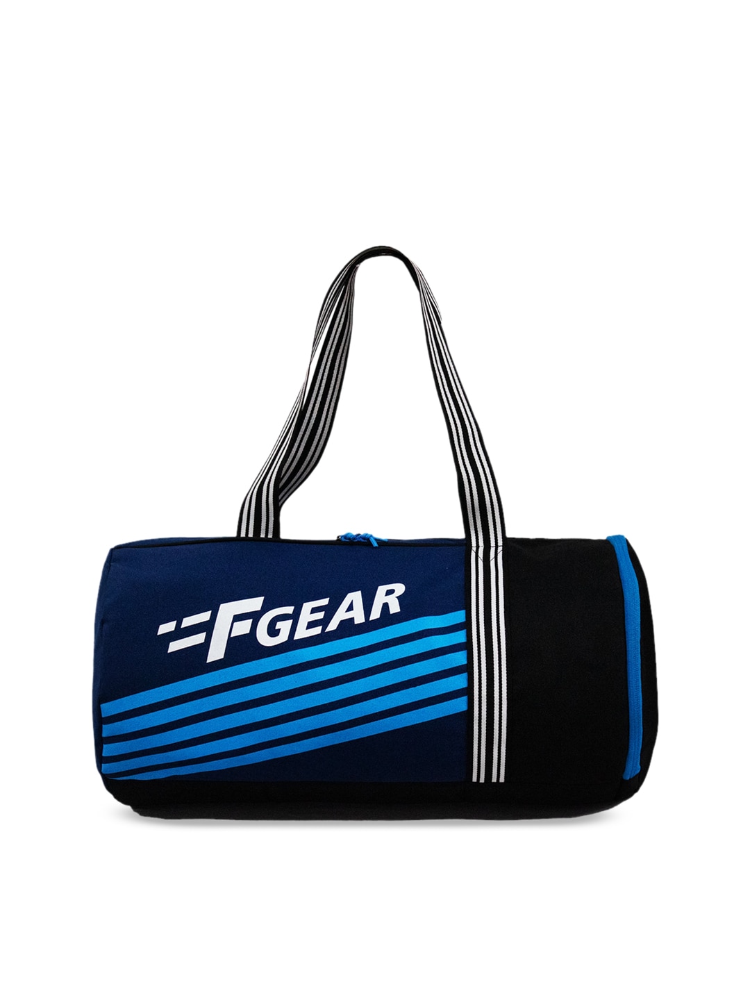F Gear Navy Blue & White Printed Workout Gym Duffle Bag Price in India