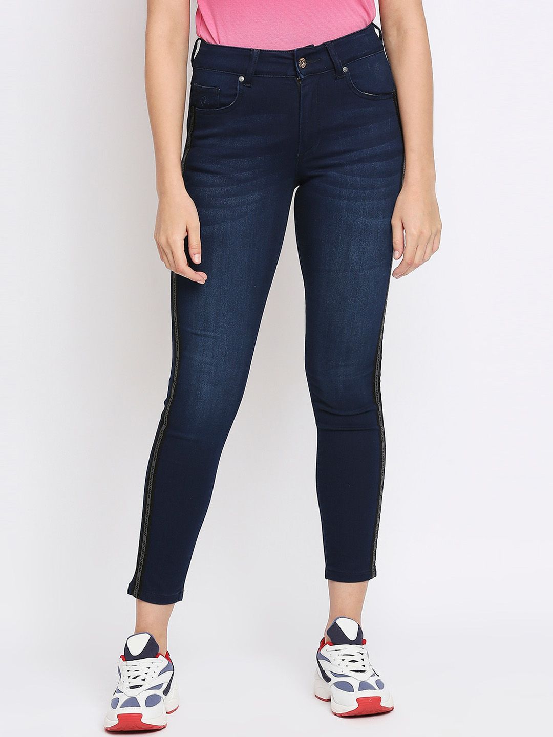 Being Human Women Blue Skinny Fit Light Fade Jeans Price in India