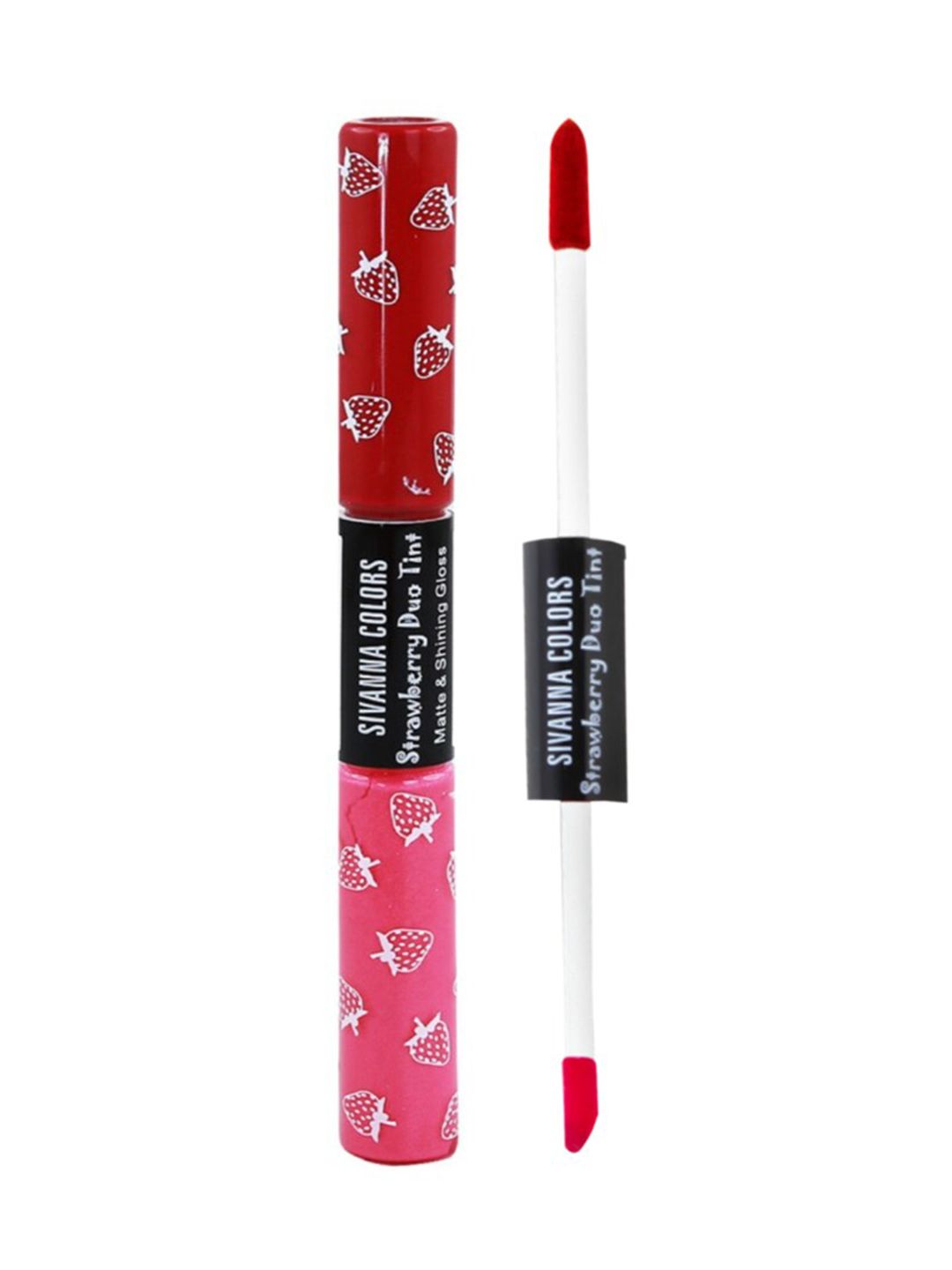 Sivanna Colors 2 in 1 Strawberry Duo Tint Matte & Shining Lip Gloss - DK035 03 Price in India