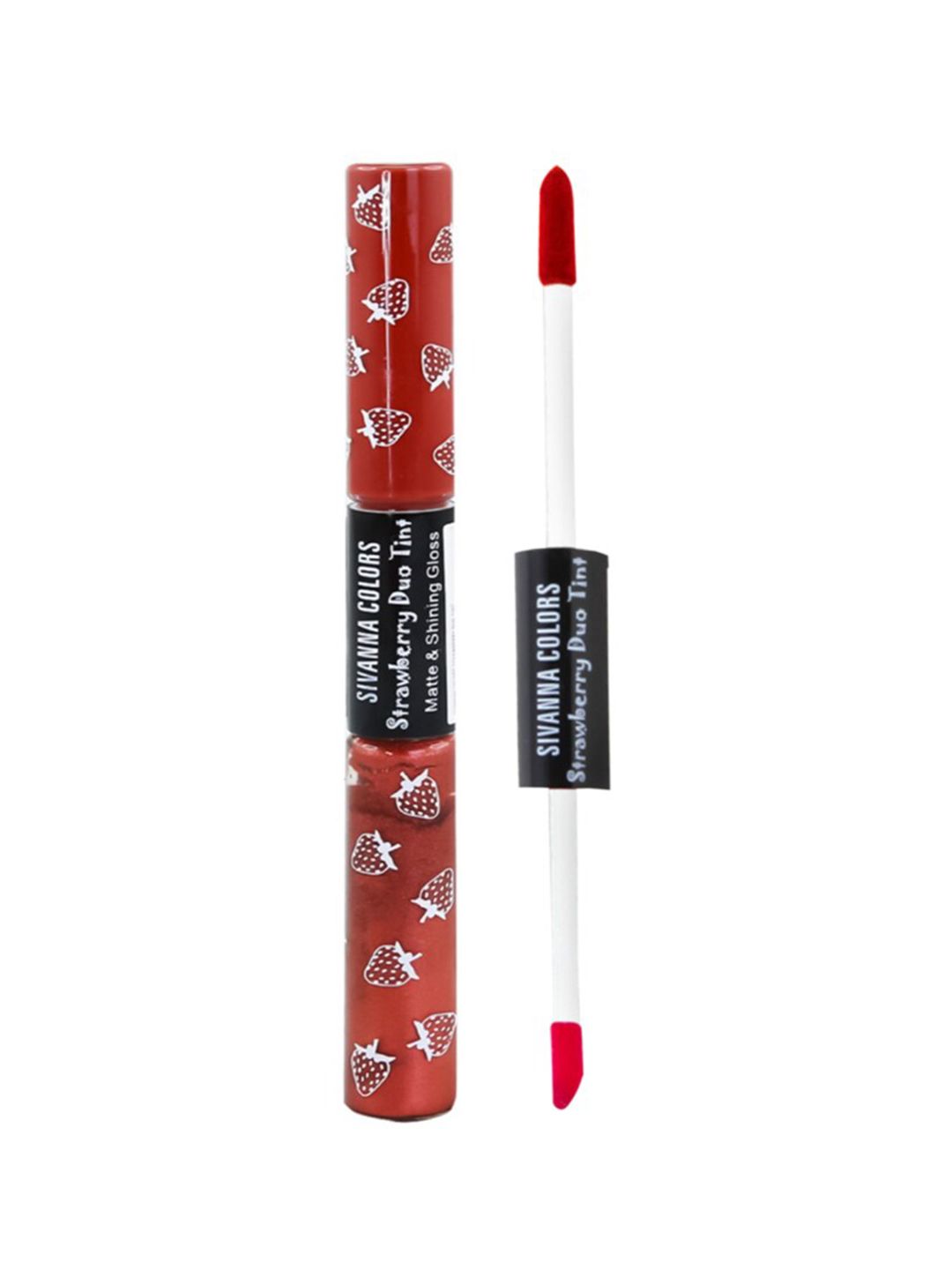 Sivanna Colors 2 in 1 Strawberry Duo Tint Matte & Shining Lip Gloss - DK035 01 Price in India