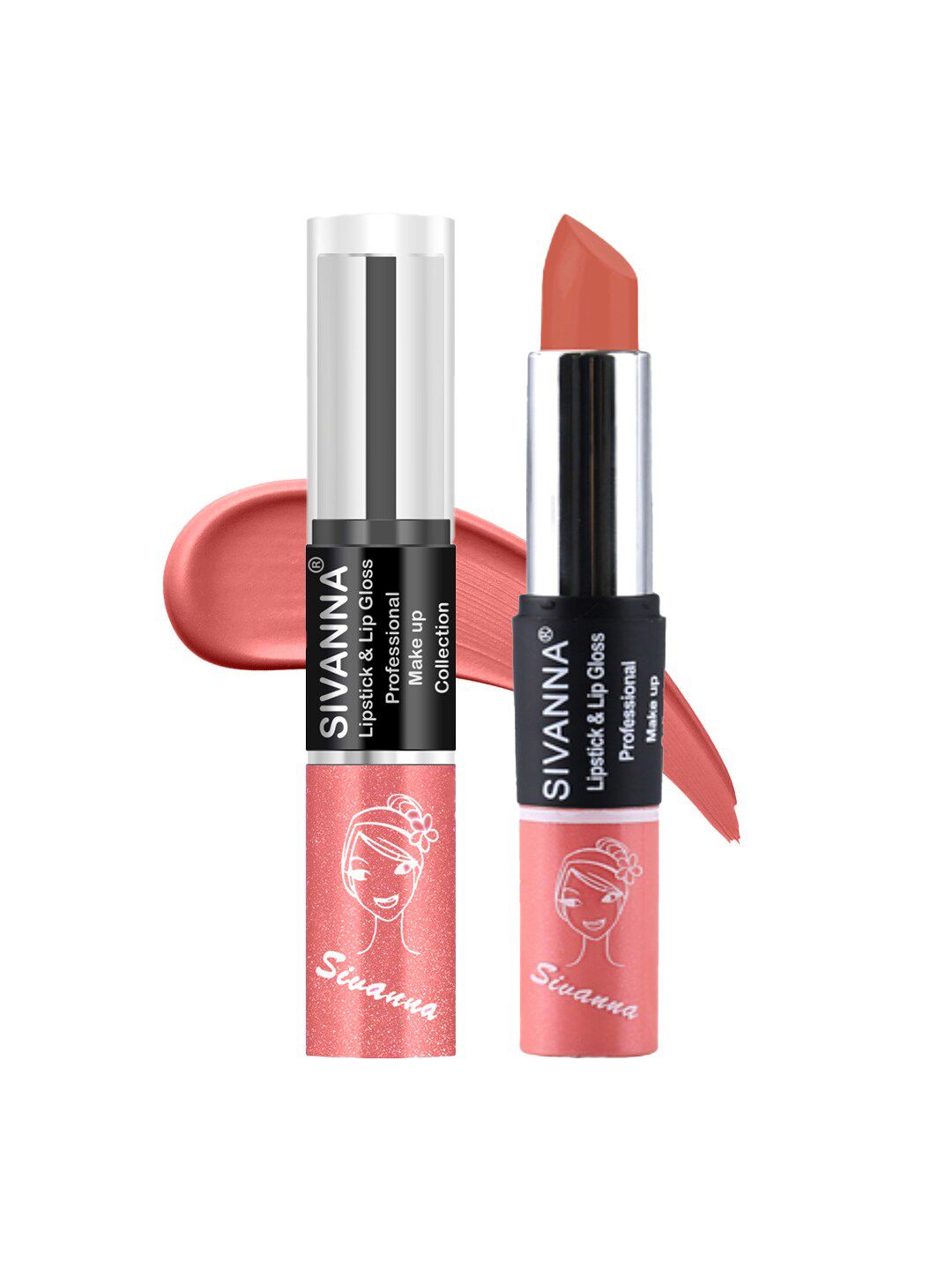 Sivanna Colors 2 in 1 Lipstick & Lip Gloss - DK061 28 Price in India