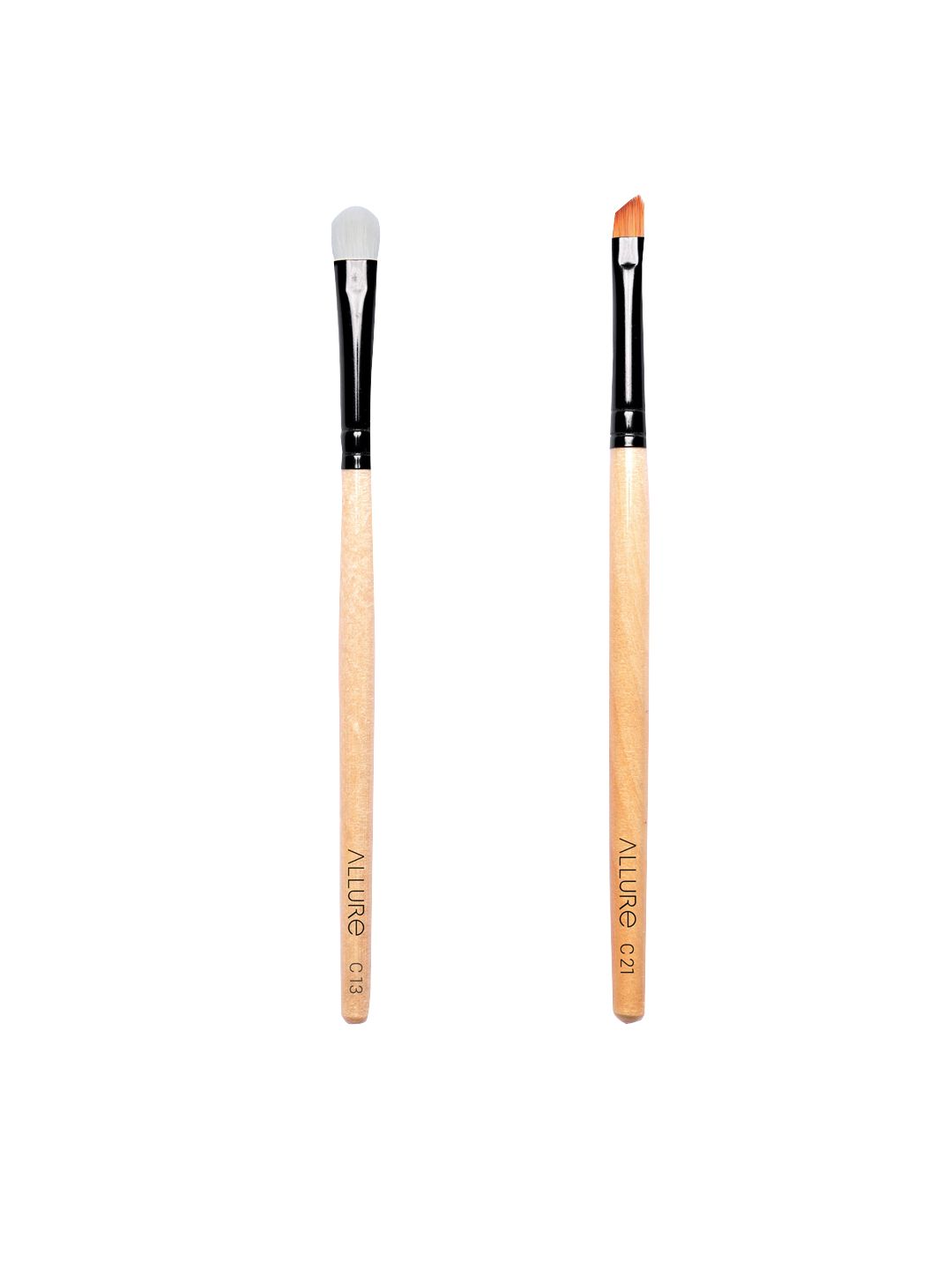 ALLURE Set of Wooden Eyeshadow Brush C-13 & Angular Makeup Brush C-21 Price in India