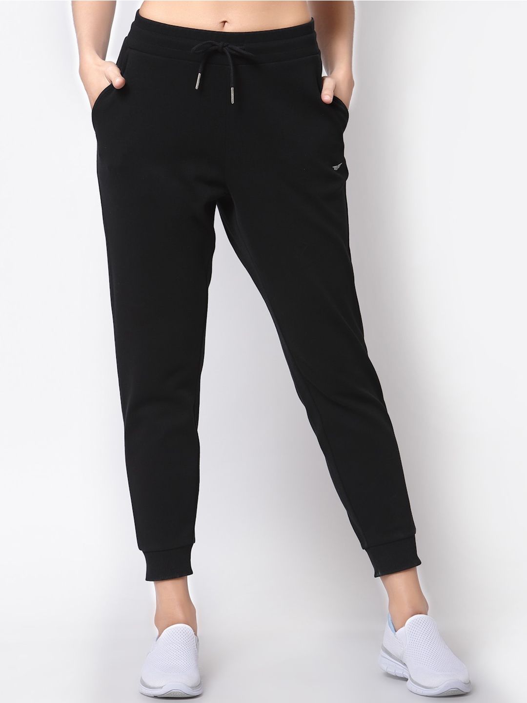 Mode by Red Tape Women Black Solid Regular Fit Jogger Price in India