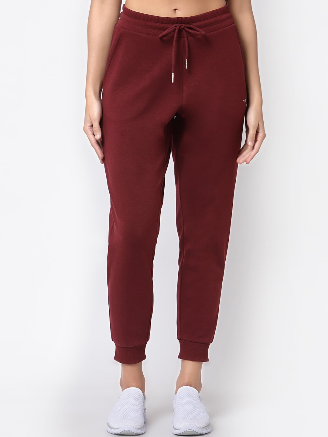 Mode by Red Tape Women Maroon Solid Joggers Price in India