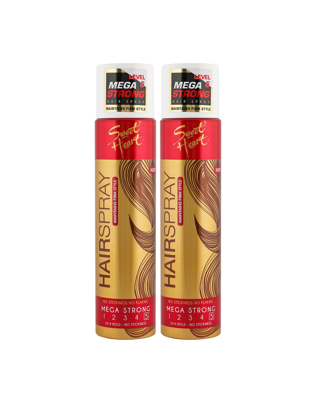 Sweetheart Set of 2 Mega Strong Hair Spray - Level 5 - 250 ml each Price in India