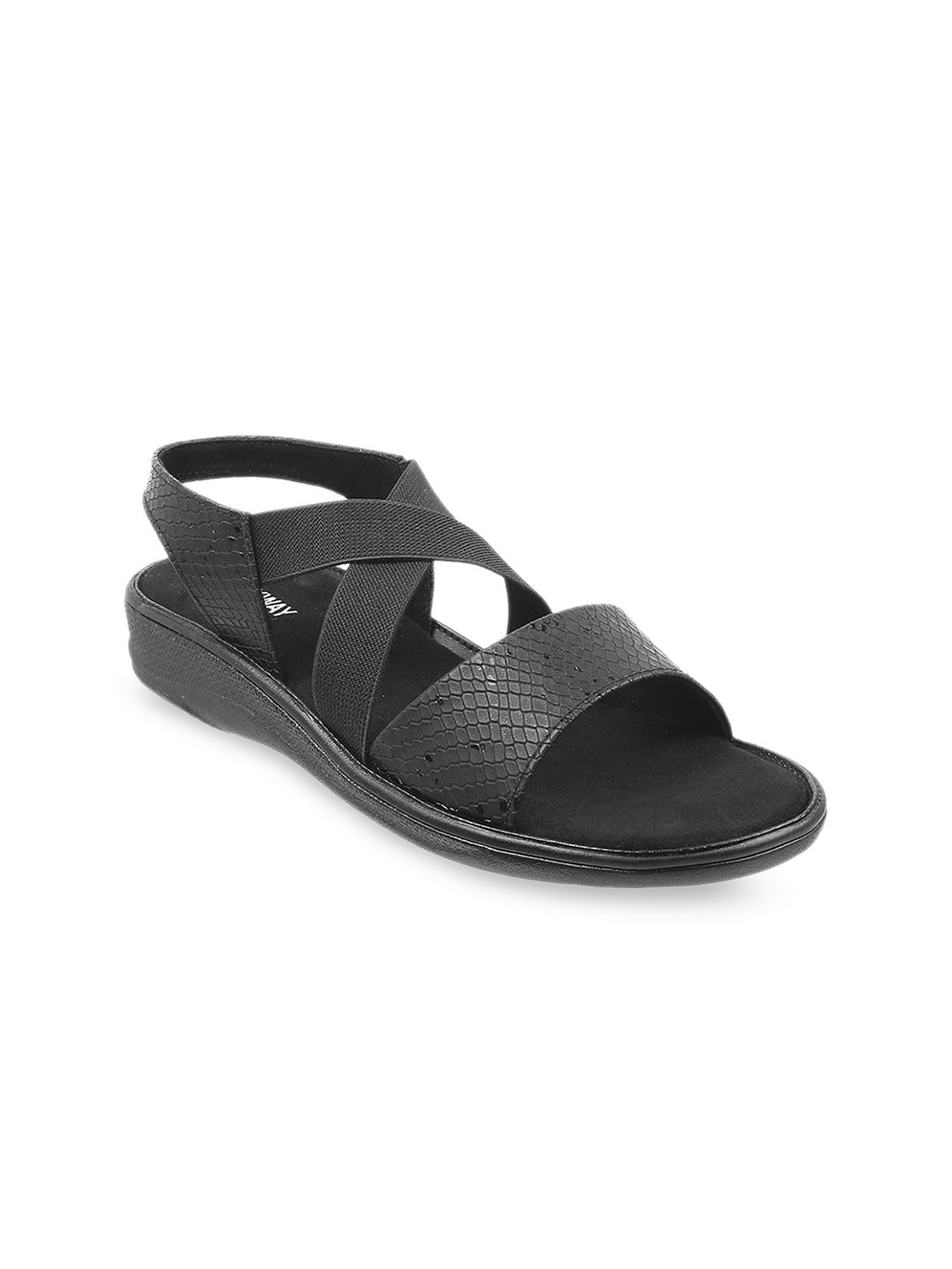 WALKWAY by Metro Black Platform Heels Price in India