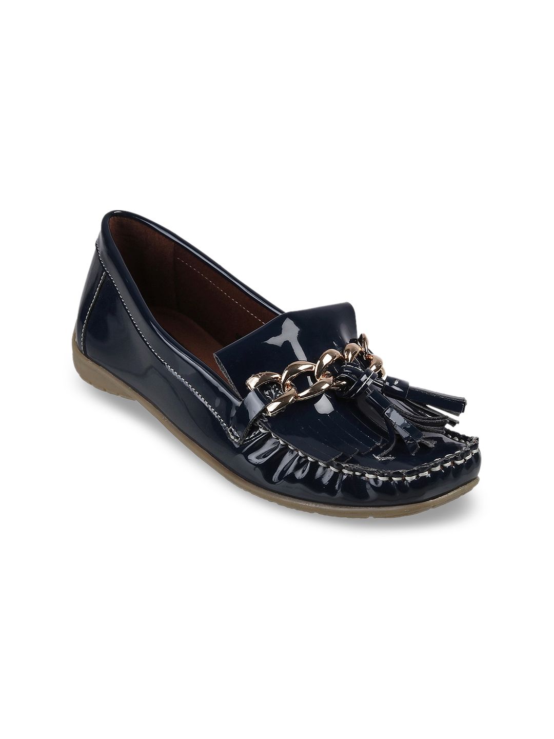 Catwalk Women Blue Tassel Loafers Price in India