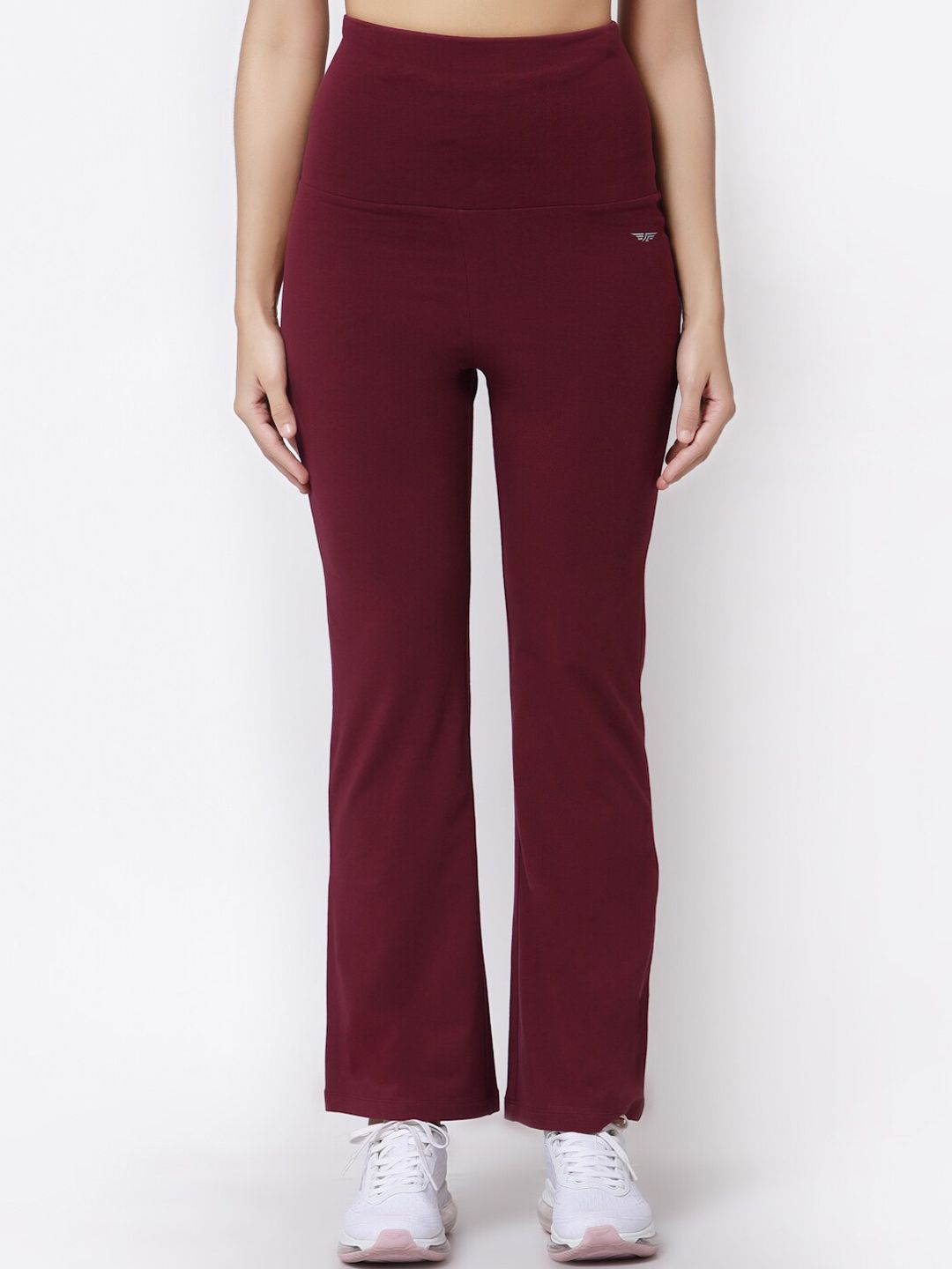 Red Tape Women Maroon Solid Yoga Track Pants Price in India