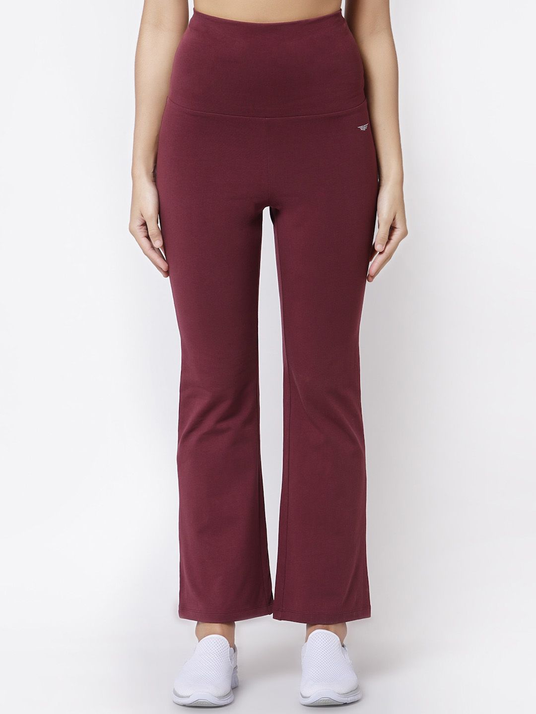 Red Tape Women Maroon Solid Yoga Track Pants Price in India