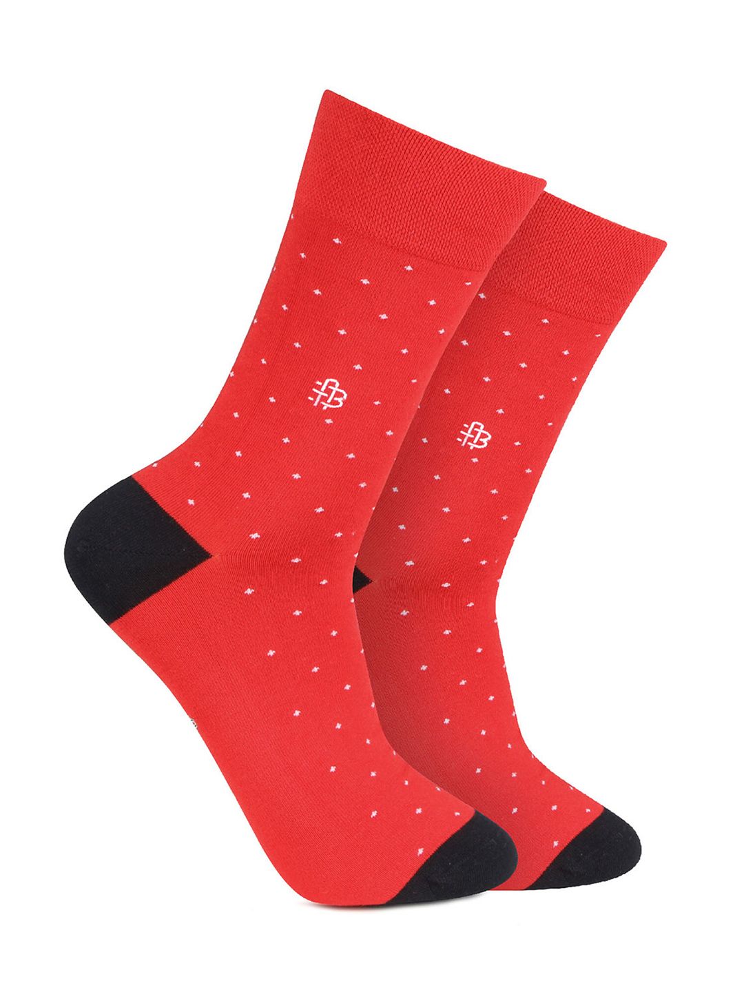 Bonjour Men Red Patterned  Moleclue Formal Socks