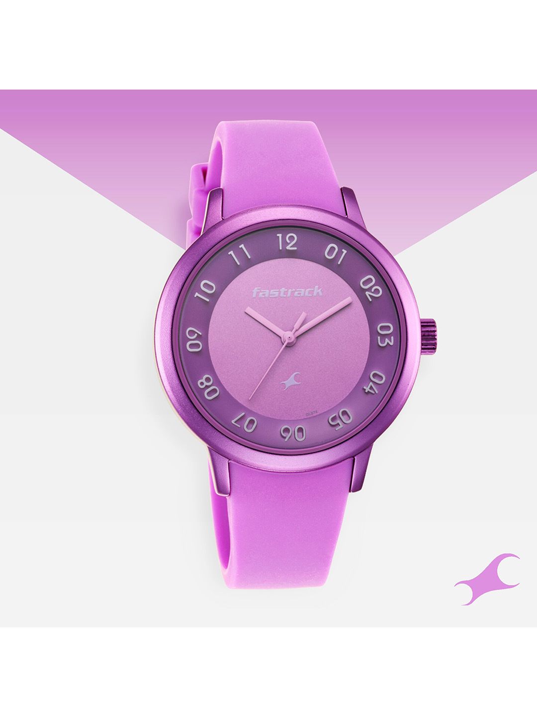 Fastrack Women Purple Aluminium Embellished Dial & Purple Straps Analogue Watch 68025AP01 Price in India