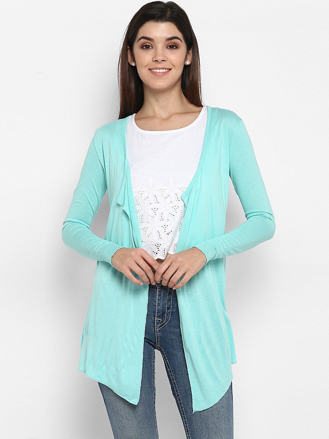 Color Cocktail Women Blue Shrug Price in India