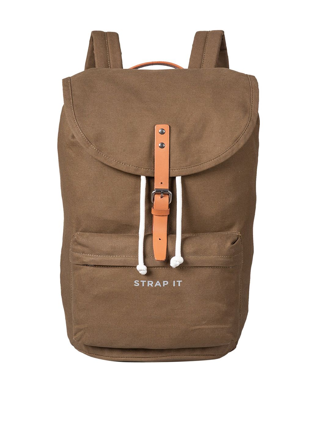 STRAP IT Adult Brown Backpack with Shoe Pocket Price in India