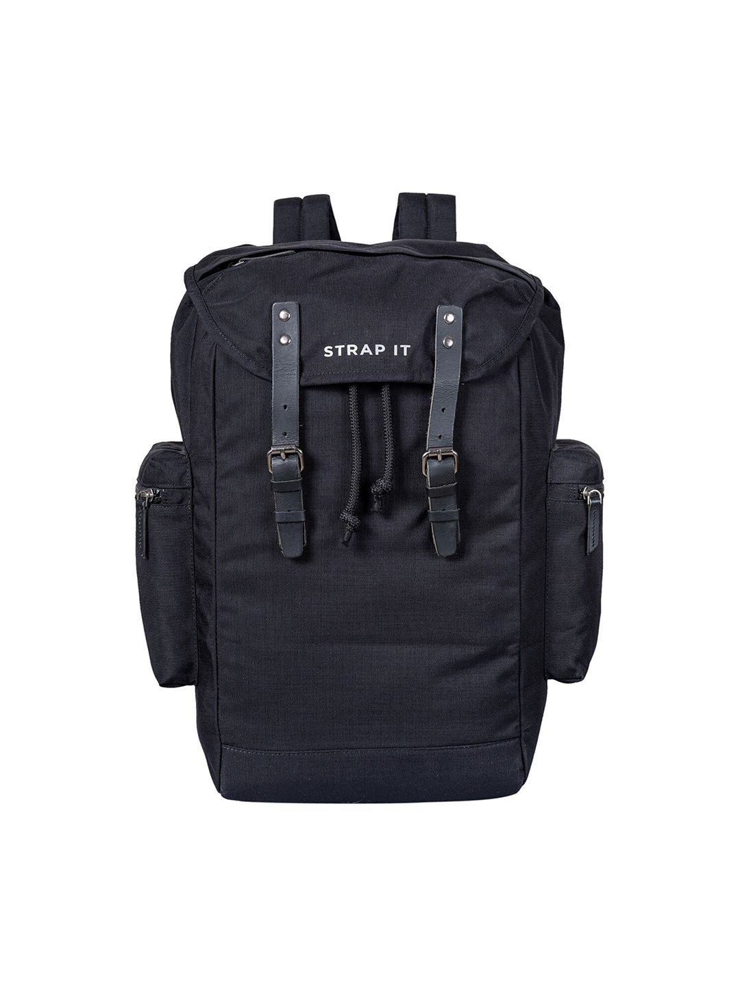 STRAP IT Unisex Black Backpack with Shoe Pocket Price in India