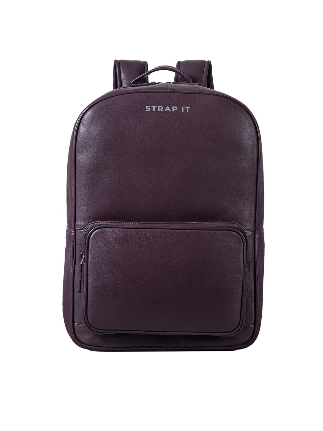 STRAP IT Unisex Burgundy Solid Backpack with Shoe Pocket Price in India