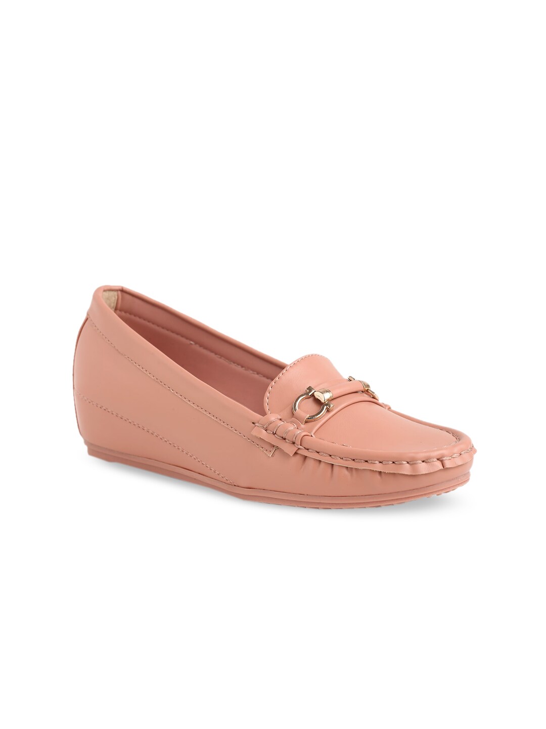 Flat n Heels Women Pink Loafers Price in India