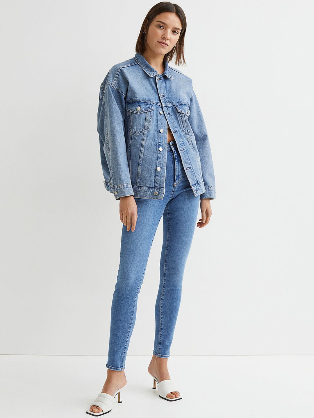 H&M Woman Blue Shaping High Jeans Price in India