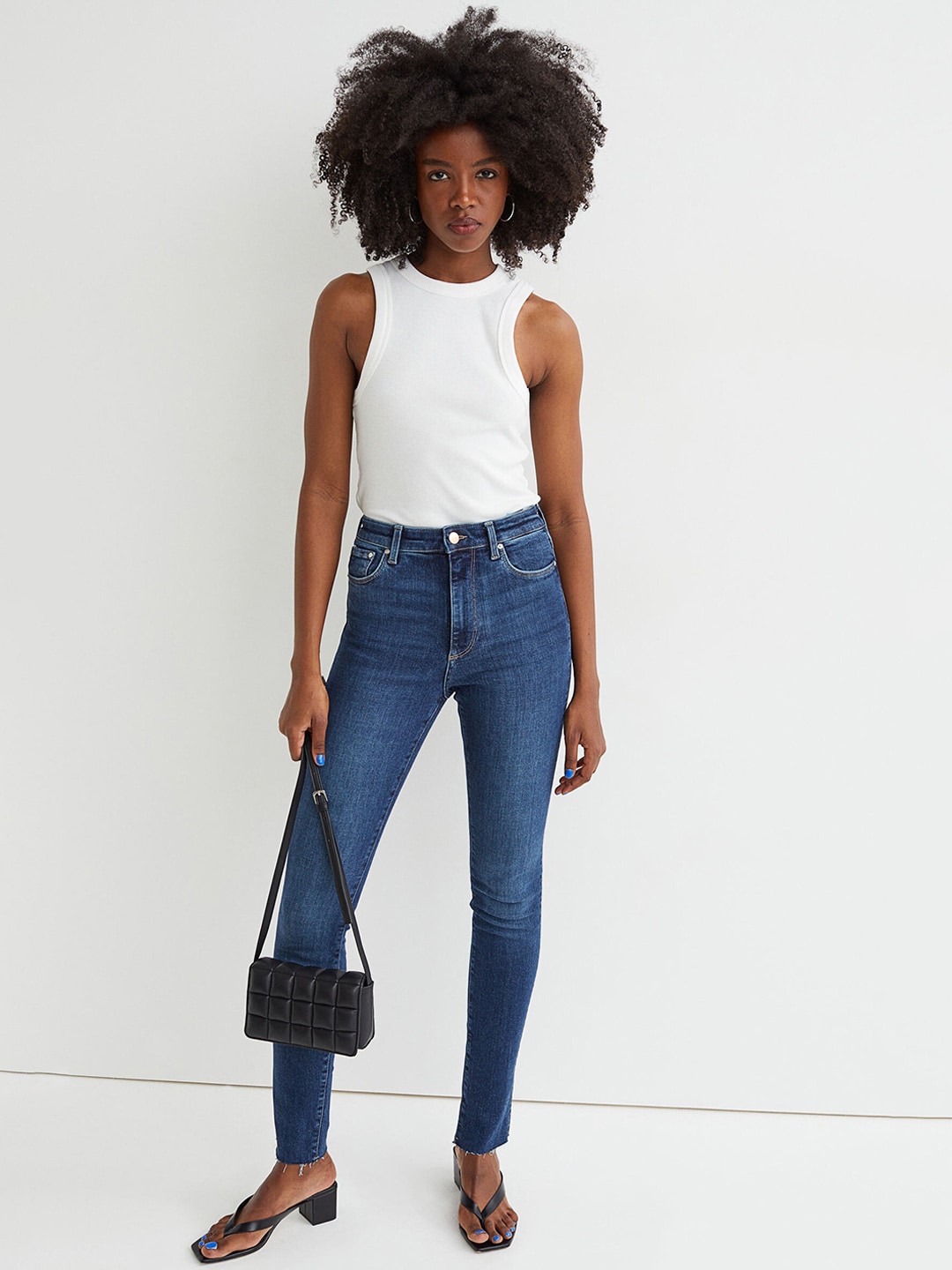 H&M Women Blue Shaping High Jeans Price in India