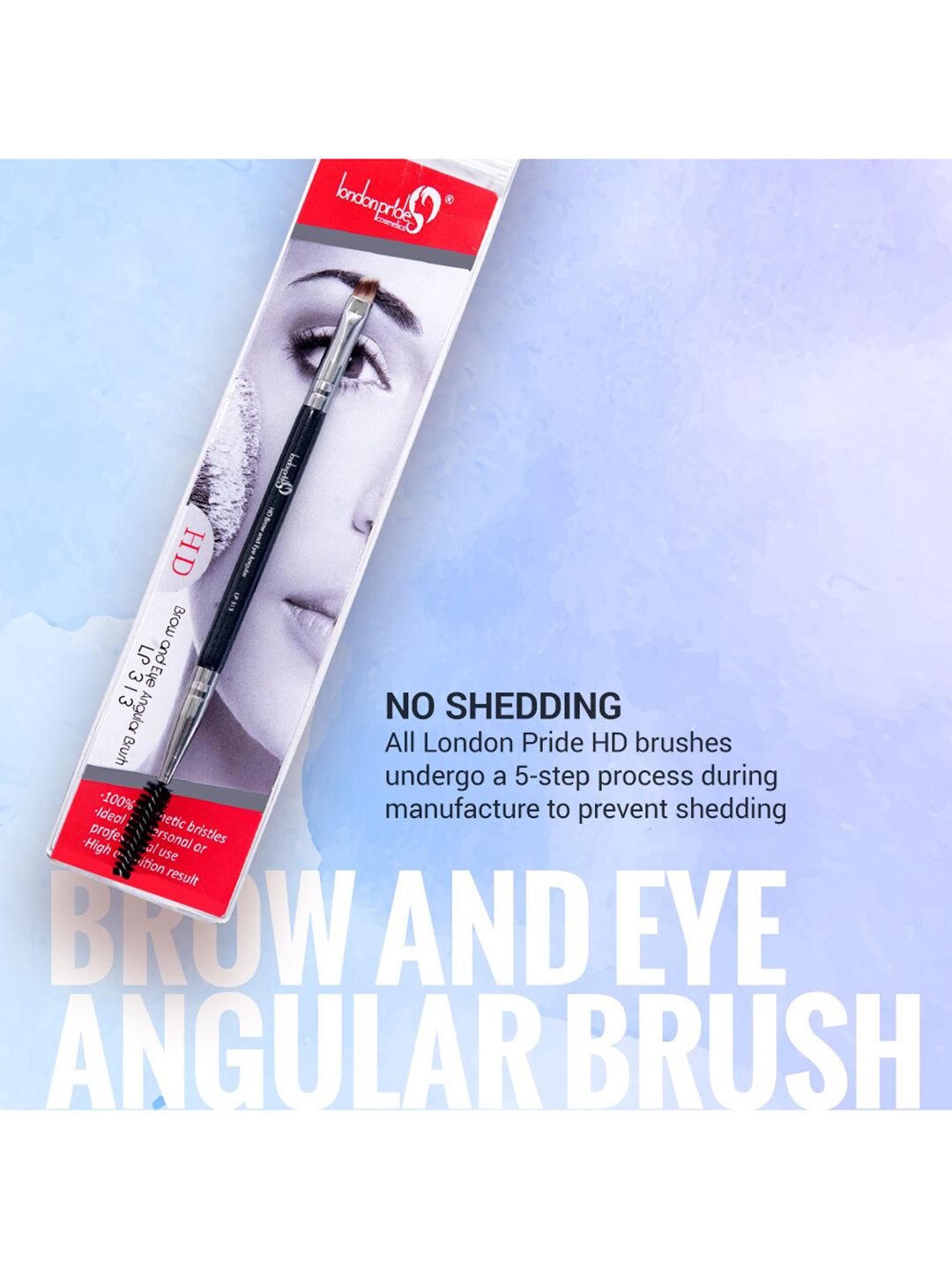 london pride cosmetics HD Brow & Eye Angular Makeup Brushes - Black LP-313 Price in India