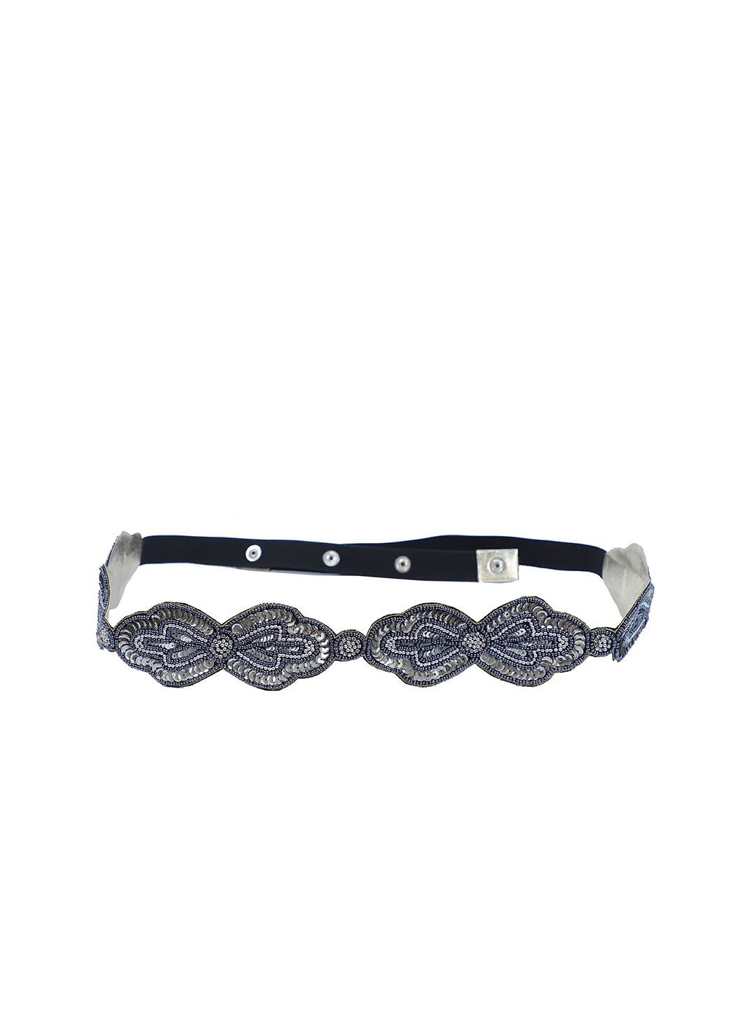 FABBHUE Women Gunmetal-Toned Embellished Belt Price in India