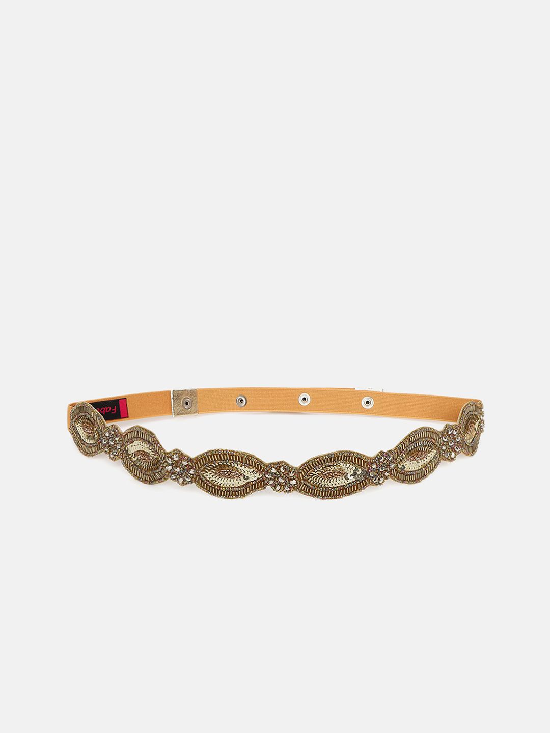 FABBHUE Women Gold-Toned & Silver Embellished Belt Price in India