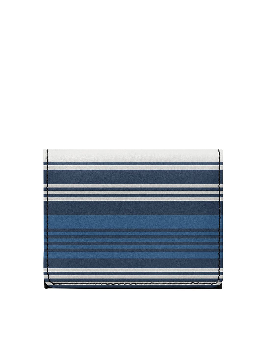 DailyObjects Unisex Blue & Grey Striped PU Two Fold Wallet Price in India