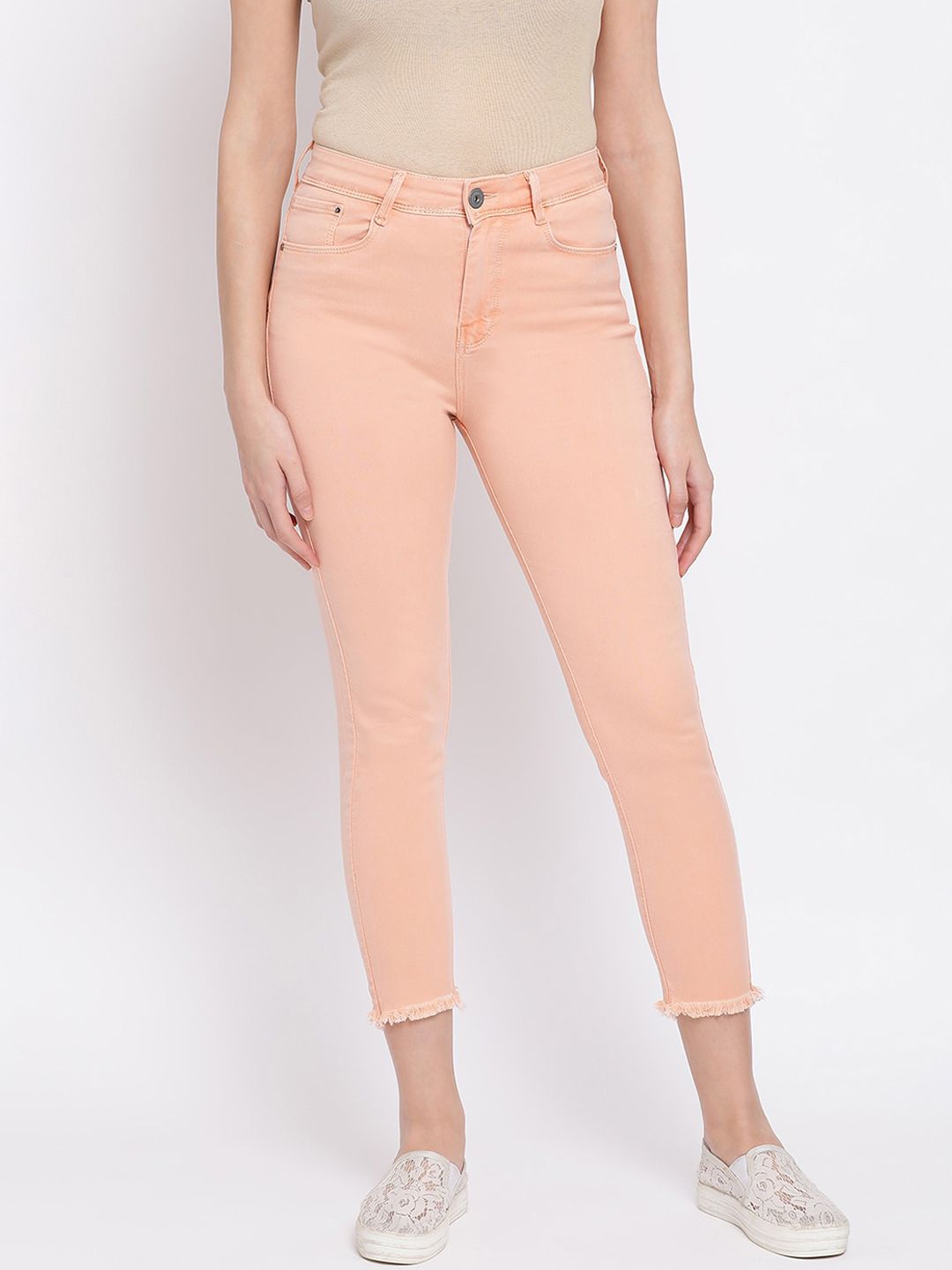 Code 61 Women Pink Skinny Fit Stretchable Jeans Price in India