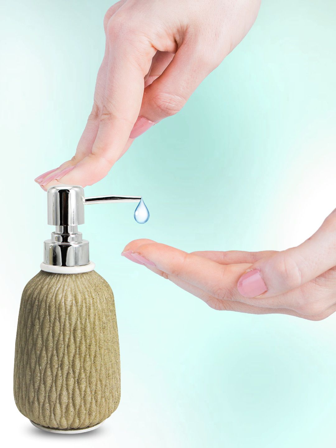 MARKET99 White Textured Soap Dispenser - 300 ml Price in India