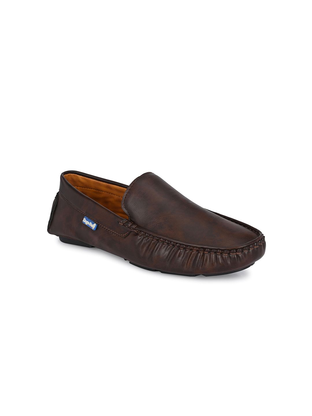 Eego Italy Men Brown Textured Loafers