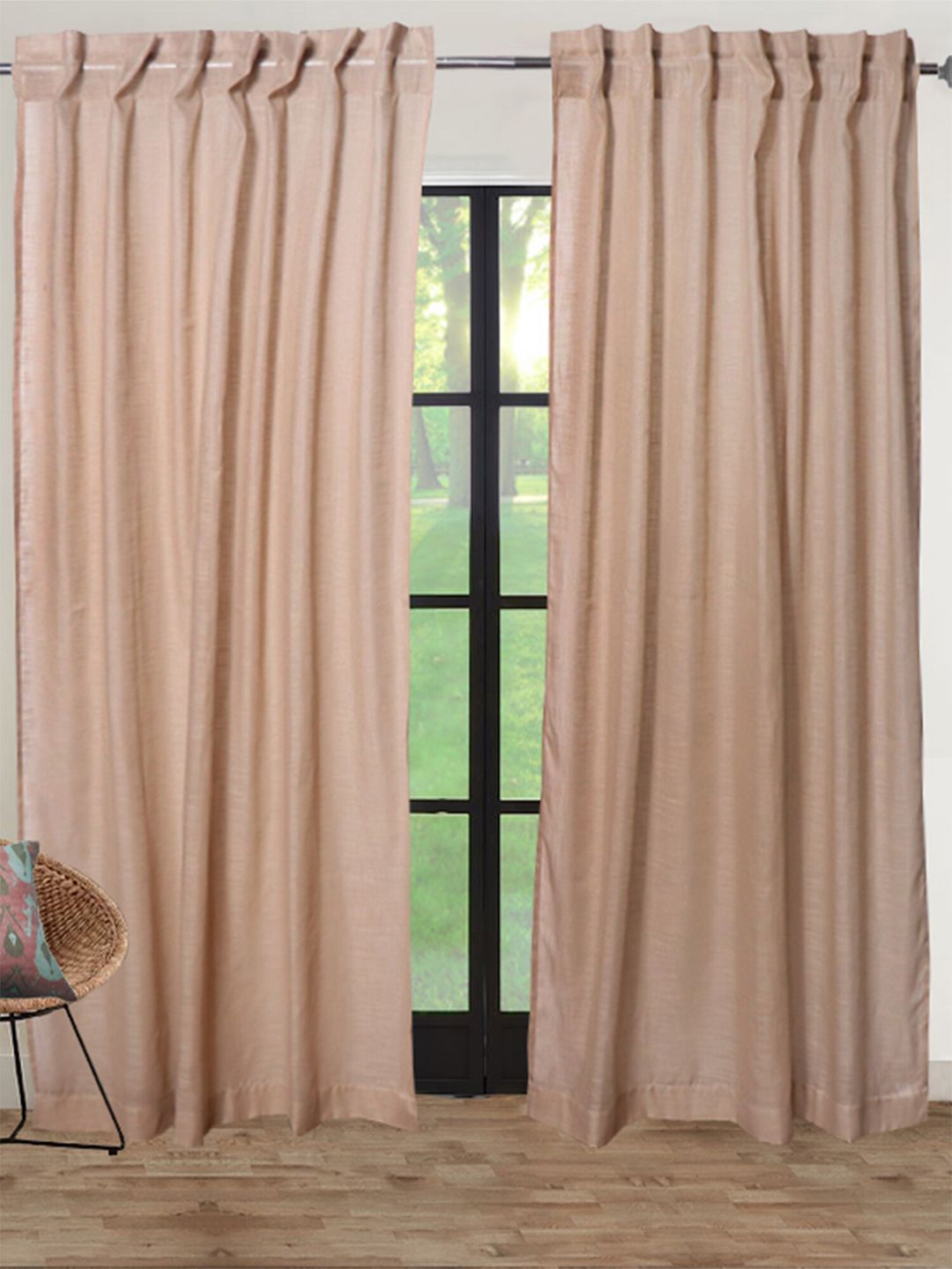 ZEBA Cream-Coloured Door Curtain Price in India