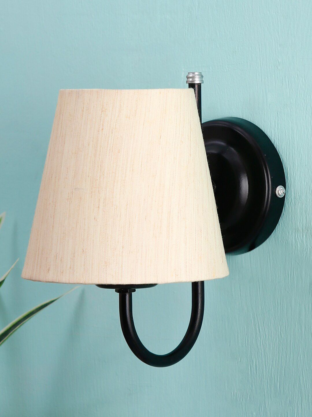 Devansh Off White Conical Cotton Wall Mounted Lamp Price in India