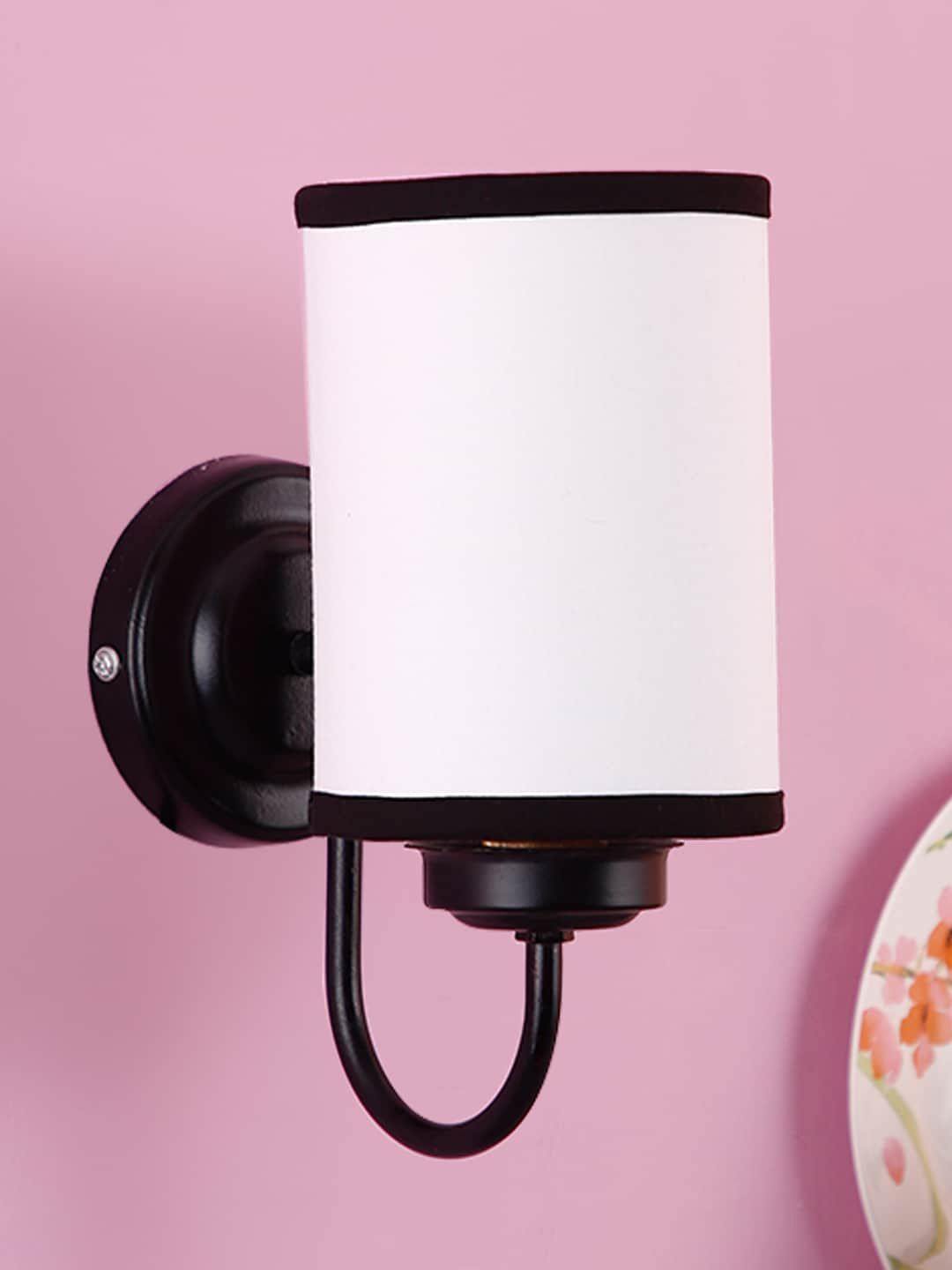 Devansh White & Black Solid Cylindrical Side Wall Mounted Lamp Price in India