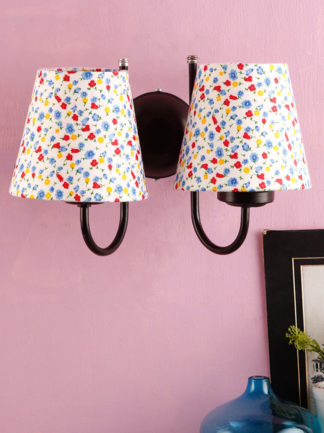 Devansh Multi-Coloured Double Wall Mounted Lamp Price in India