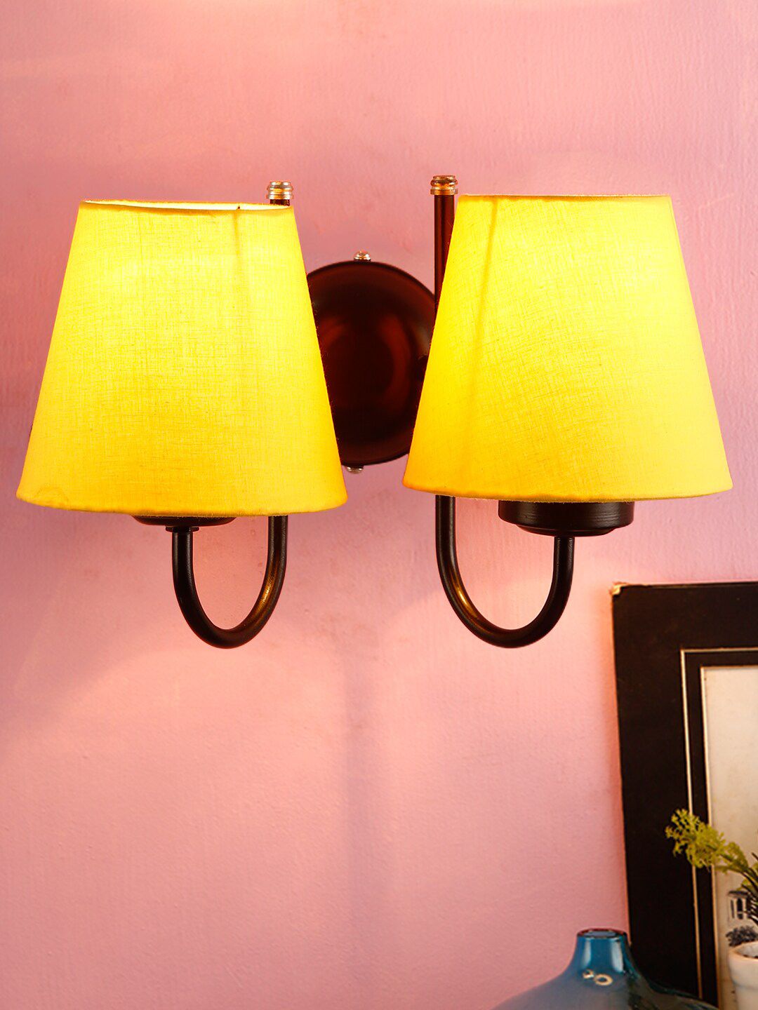 Devansh Yellow Double Wall Mounted Lamp Price in India