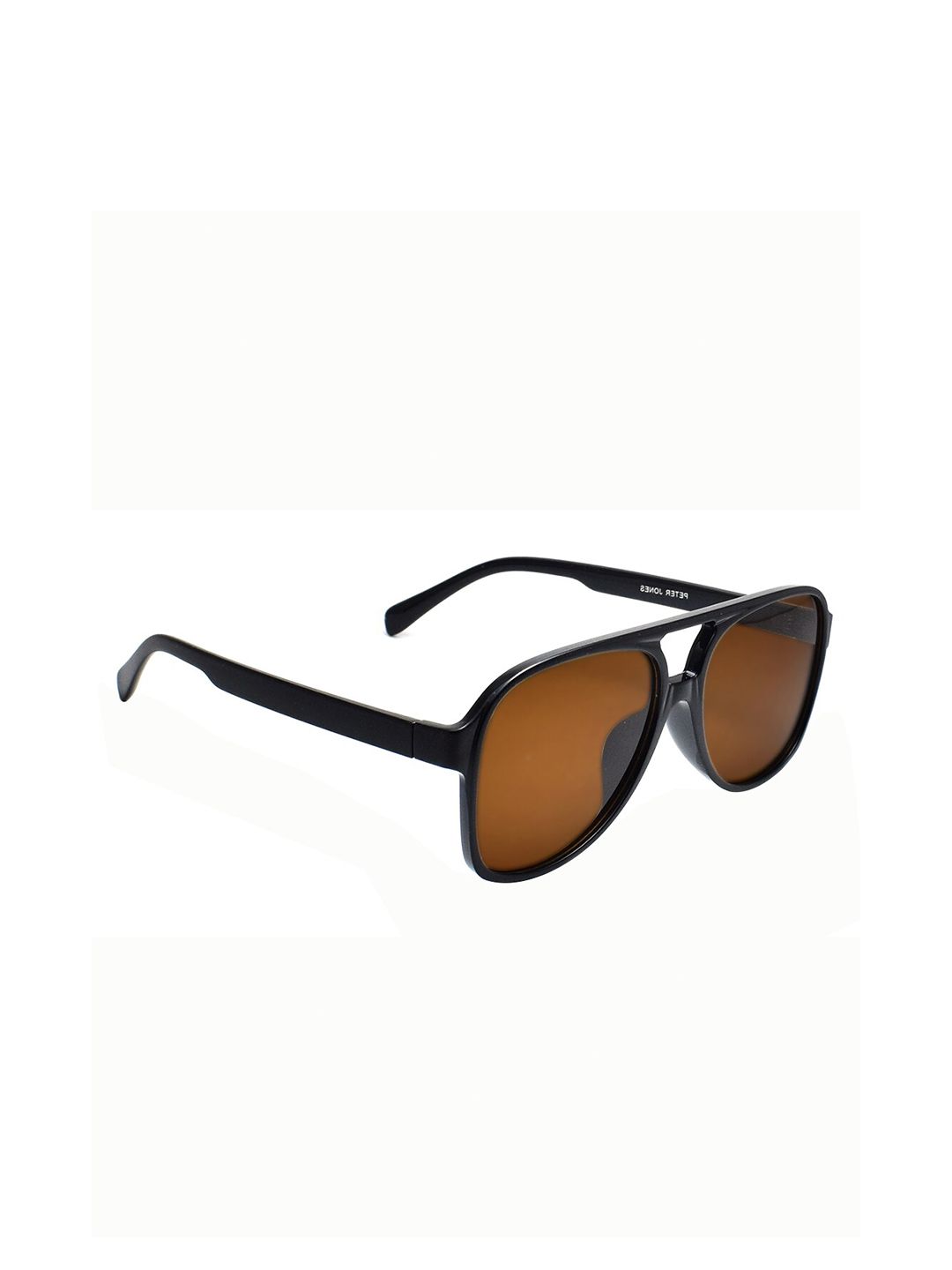 Peter Jones Eyewear Unisex Brown Lens & Black Oversized Sunglasses 98061BW Price in India